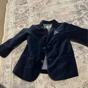 Zara Navy Velvet Blazer 18-24 months